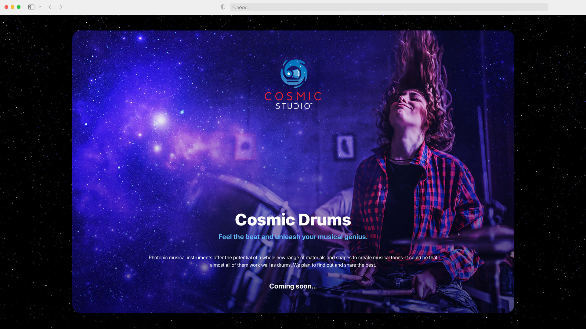 Woman Playing Cosmic Drums