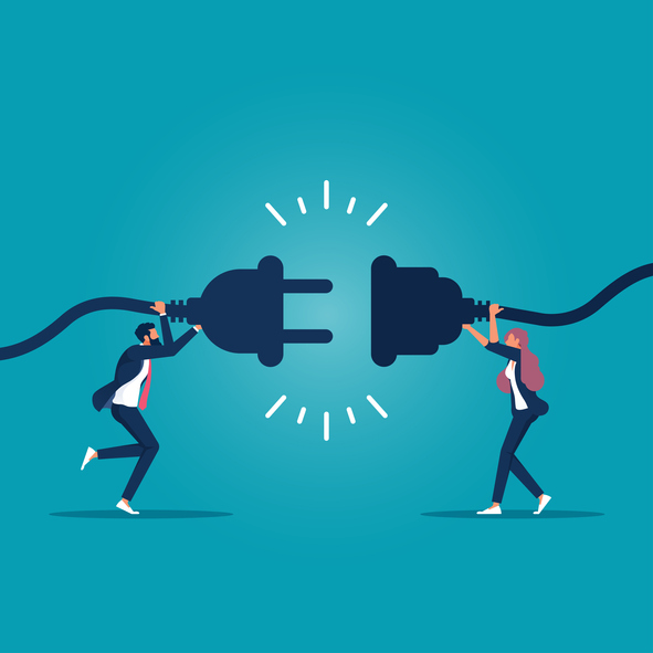 Collaboration Teamwork Vector Concept - How To Connect And Disconnect