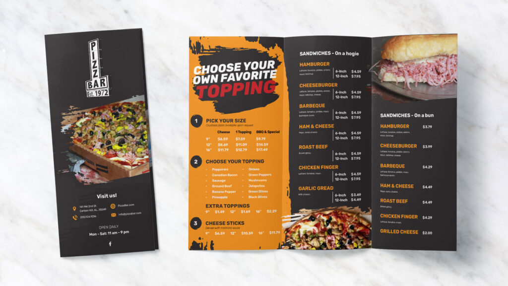 Pizza-Bar-Menu
