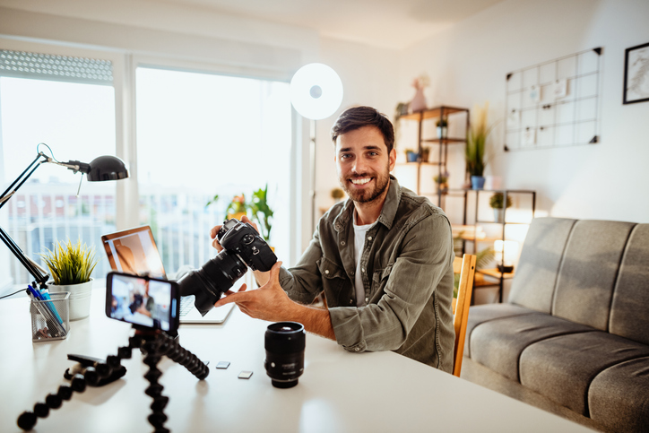 Portrait Of Successful Entrepreneur Who Works From Home Influencer Making New Video - So, What's The Deal With Influe...